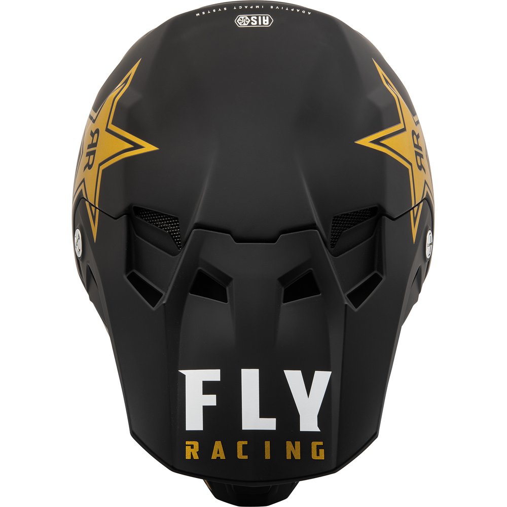 FLY Formula CC Rockstar Motocross Helm matt schwarz gold FLY Formula CC Rockstar Motocross Helm matt schwarz gold