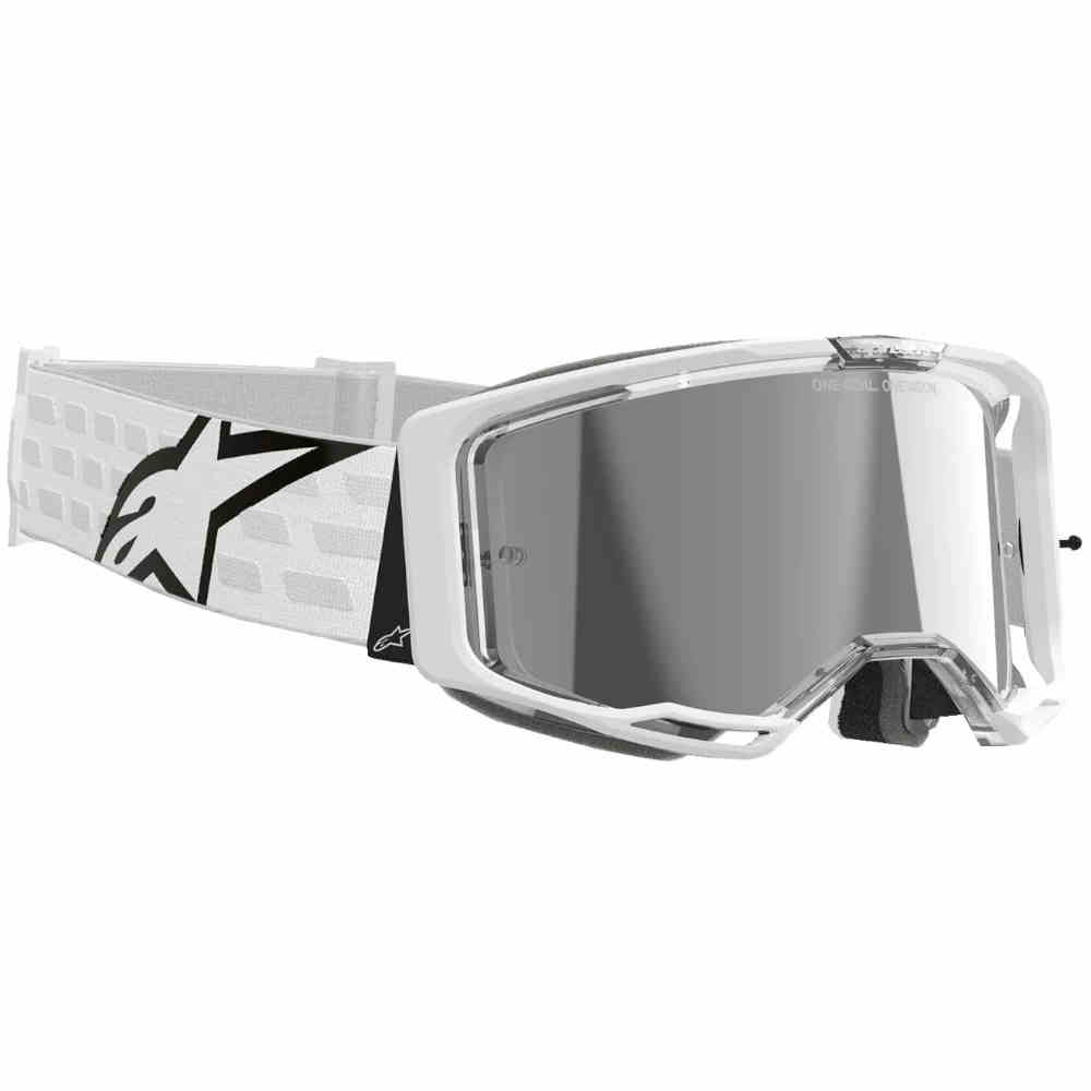 ALPINESTARS Vision 8 Corp Brille weiss silber verspiegelt ALPINESTARS Vision 8 Corp Brille weiss silber verspiegelt