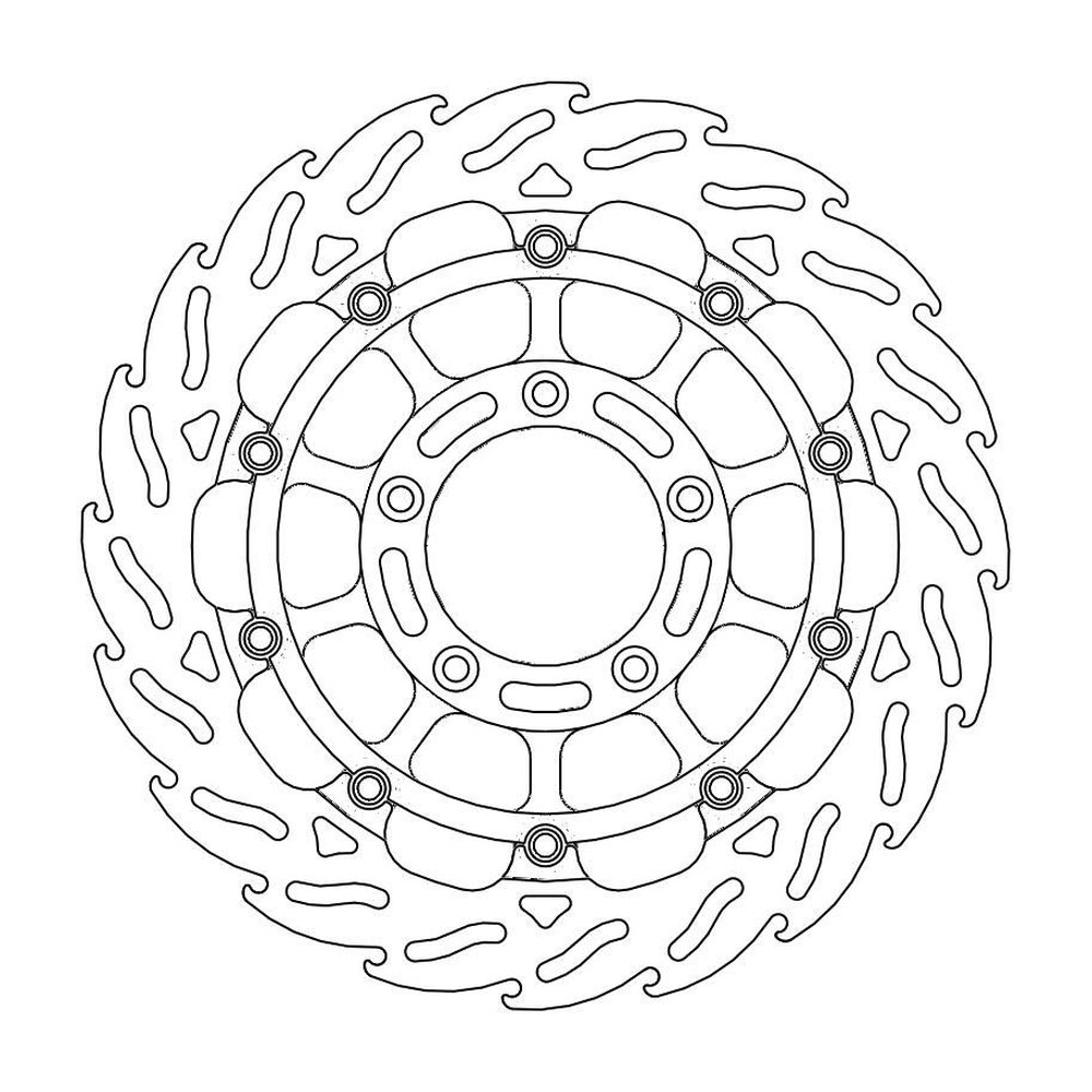 MOTO-MASTER Bremsscheibe Flame vorne L