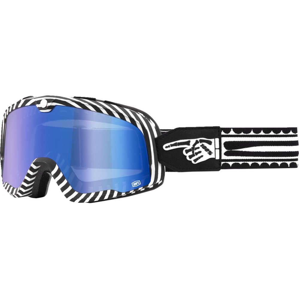 100% Barstow Brille Death Spray blau verpiegelt