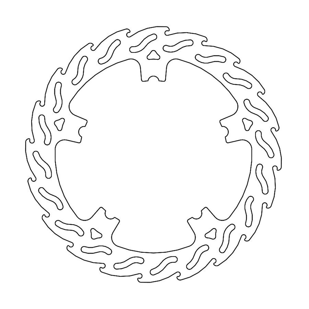 MOTO-MASTER Bremsscheibe FIX Flame vorne L