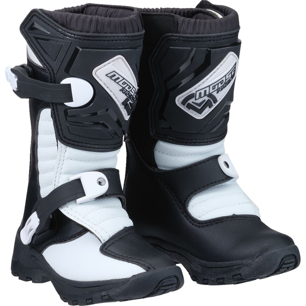 MOOSE RACING M1.3 Youth Kinder Motocross Stiefel weiss schwarz