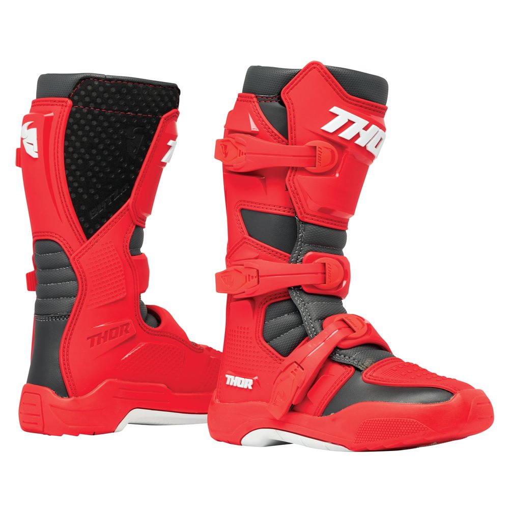 THOR Blitz XR Kinder Motocross Stiefel rot grau