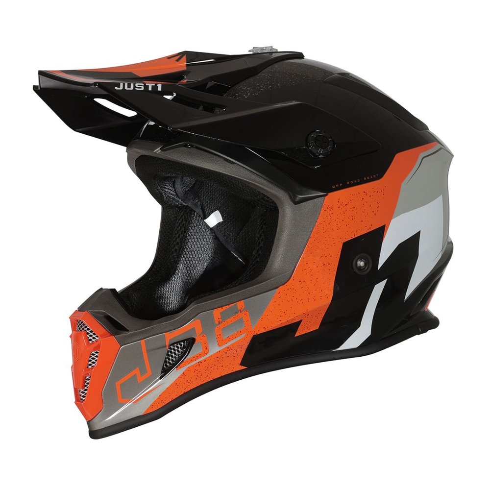 JUST1 J38 Korner Motocross Helm orange schwarz gloss