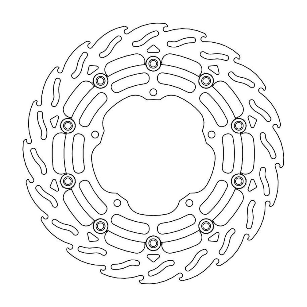 MOTO-MASTER Bremsscheibe Flame vorne links schwarz