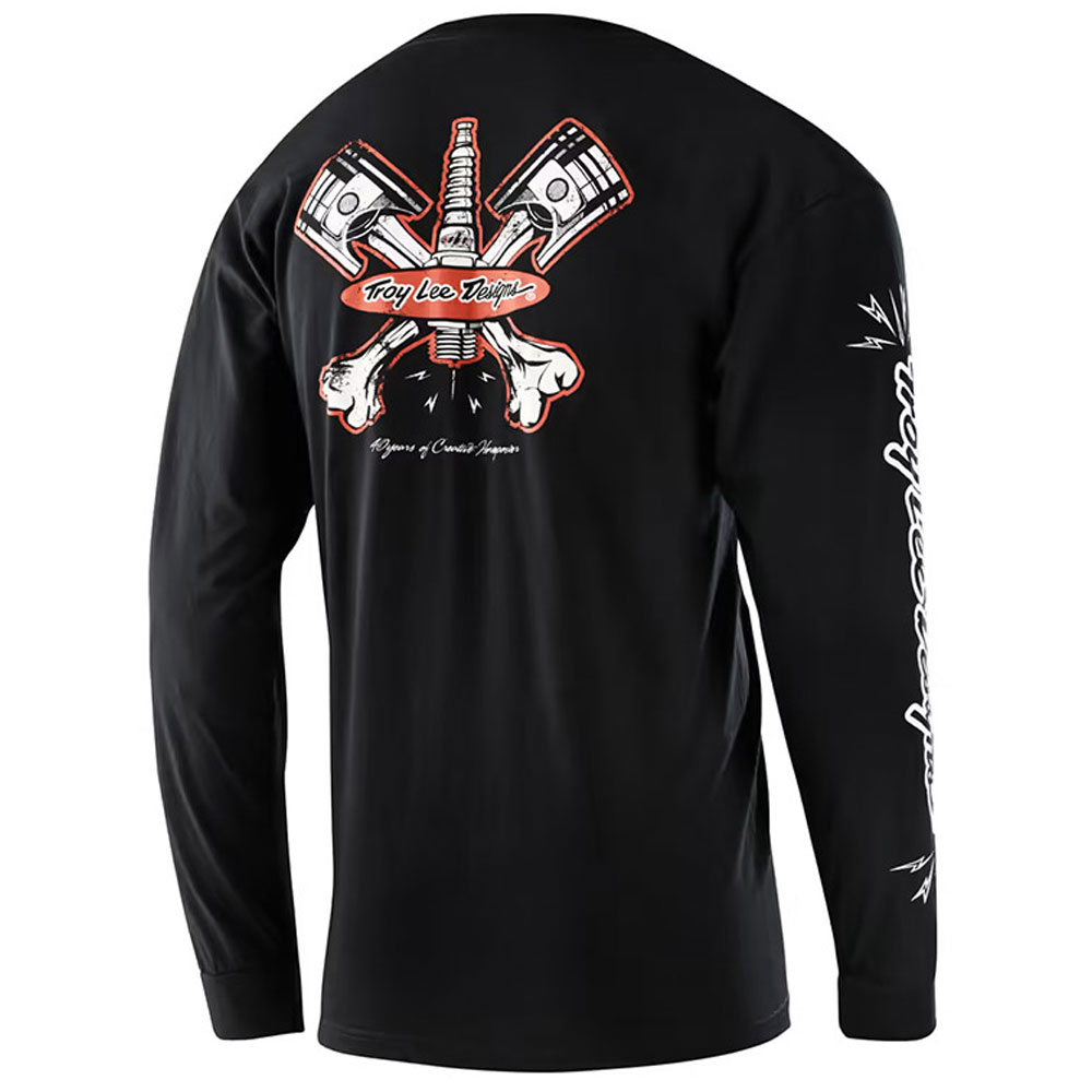 TROY LEE DESIGNS Pistonbone LS T-Shirt schwarz TROY LEE DESIGNS Pistonbone LS T-Shirt schwarz
