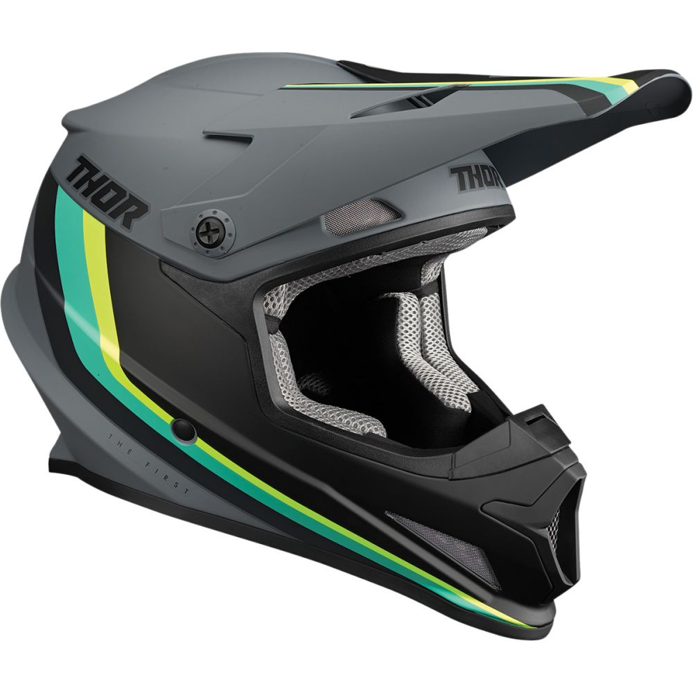THOR Sector Runner MIPS Motocross Helm grau grün