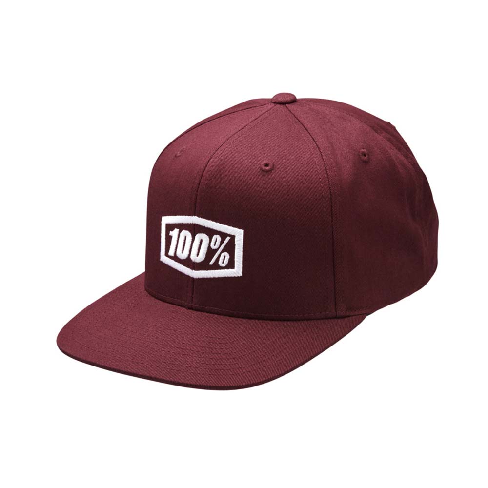 100% Icon Snapback Kappe rot