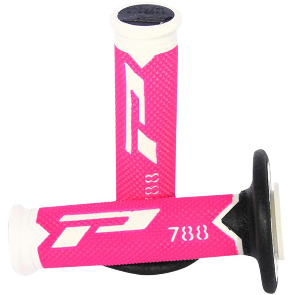 PROGRIP 788 Triple Density Motocross Griffe weiss schwarz pink