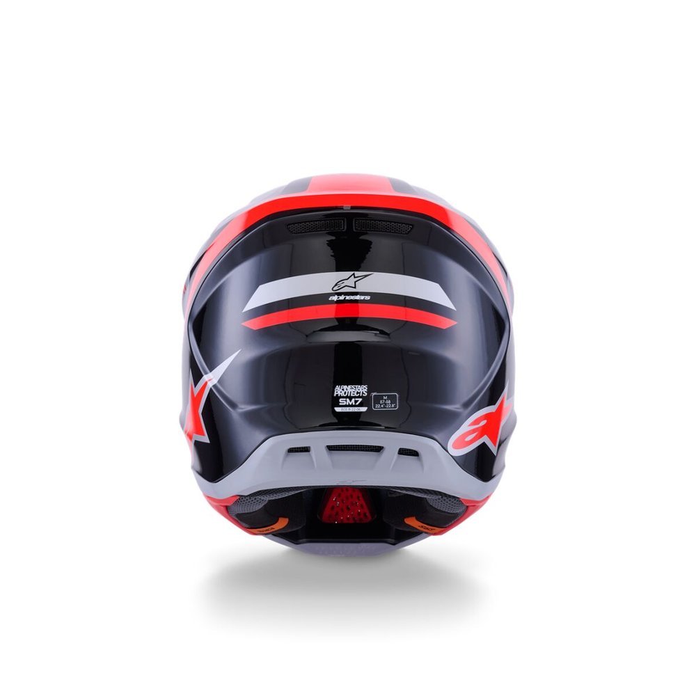 ALPINESTARS Supertech M7 Rise Motocross Helm schwarz/rot/silber
