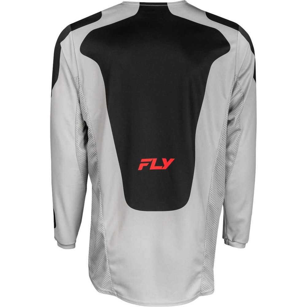 FLY Kinetic Jersey Sym hell grau/rot/schwarz