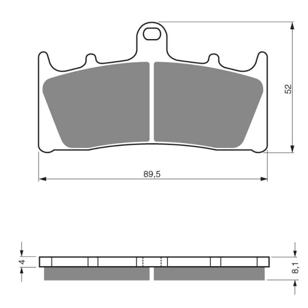 GOLD FREN Keramik Carbon Bremsbelag-Satz Typ 039 passend für Kawasaki/Suzuki