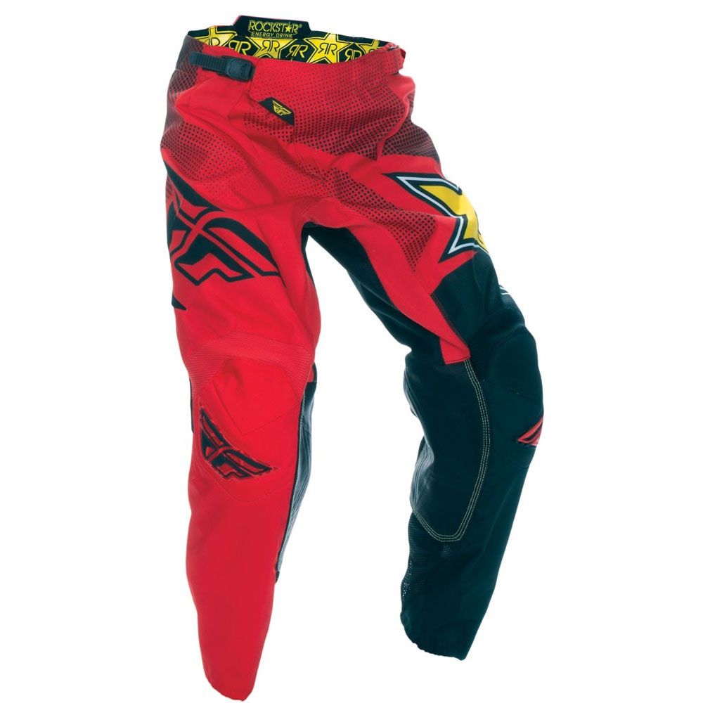FLY Kinetic Rockstar Motocross Hose rot schwarz FLY Kinetic Rockstar Motocross Hose rot schwarz