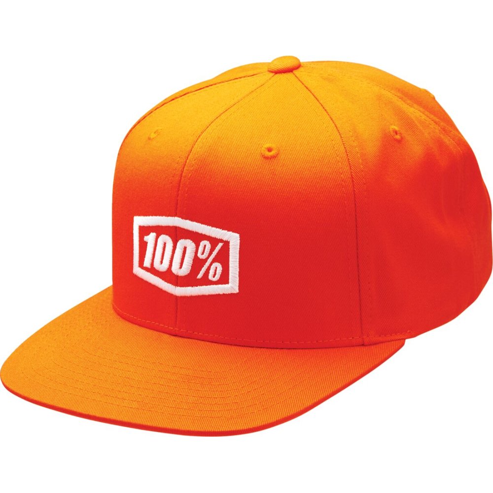 100% Icon Snapback Cap Kappe orange