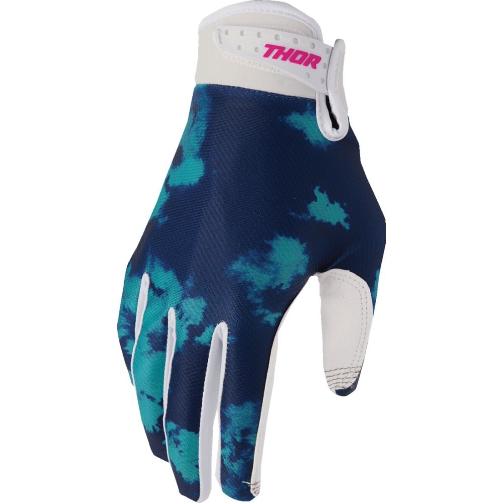 THOR Launchmode Bleach Youth Kinder Handschuhe weiss/Aqua blau