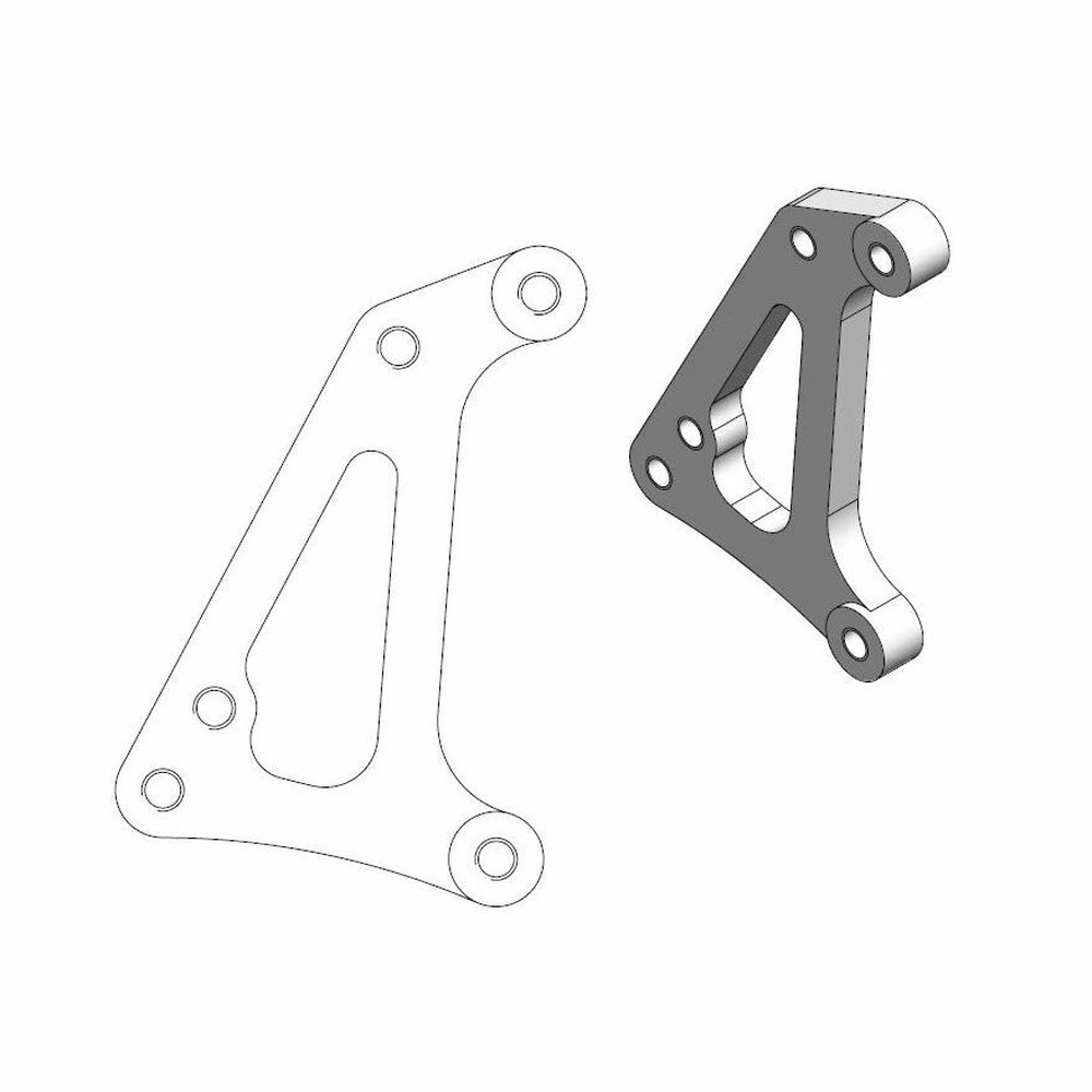 MOTO-MASTER Adapterhalterung Supermoto 320mm