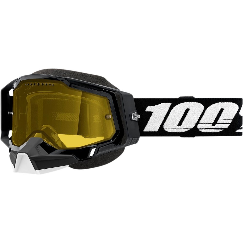 100% Racecraft 2 Snow Brille schwarz gelb getönt