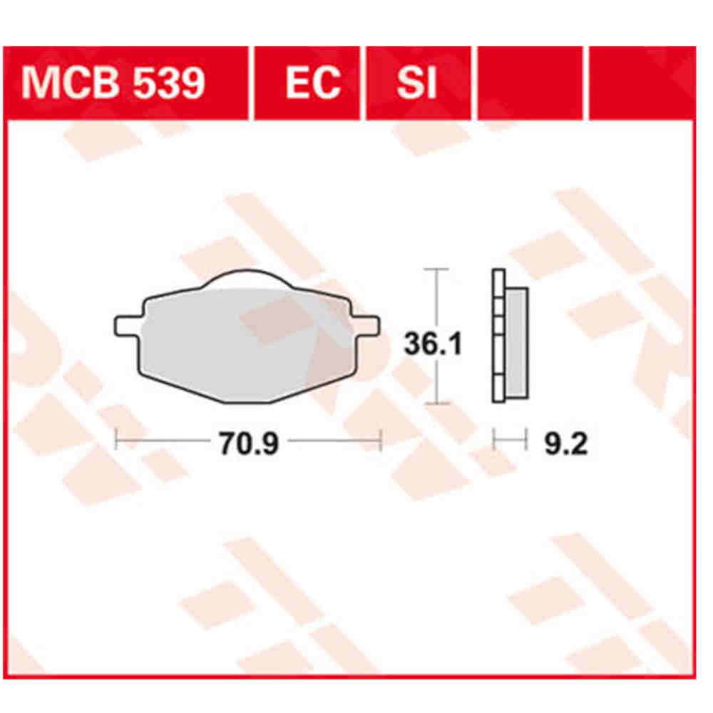 TRW Lucas MCB539SI Sintermetall-Bremsbelag-Satz Offroad