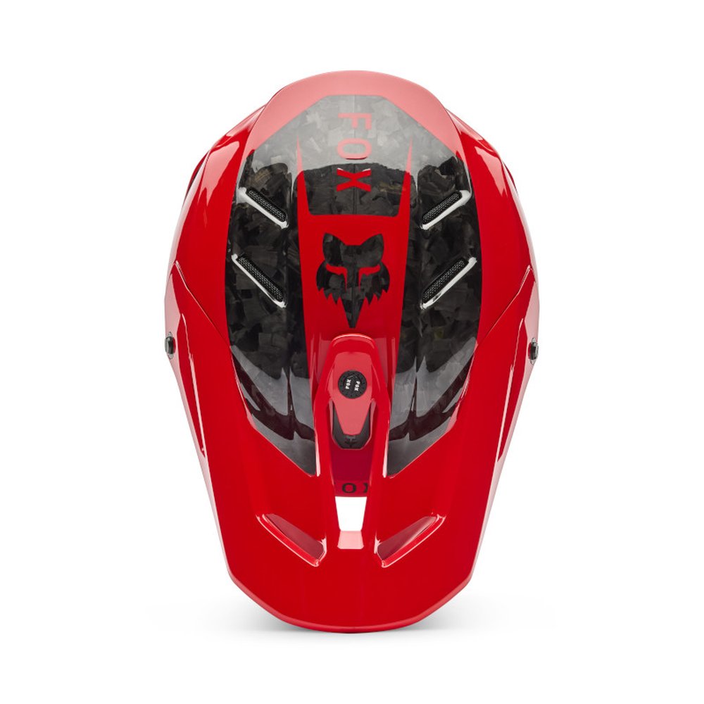 FOX V3 RS FRACTURE Motocross Helm Neon Rot