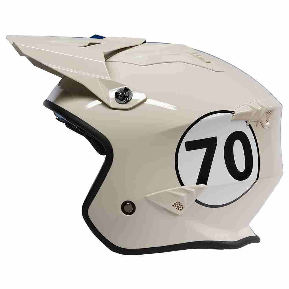 ONEAL Volt Herbie Trial Motorrad Helm weiss rot blau