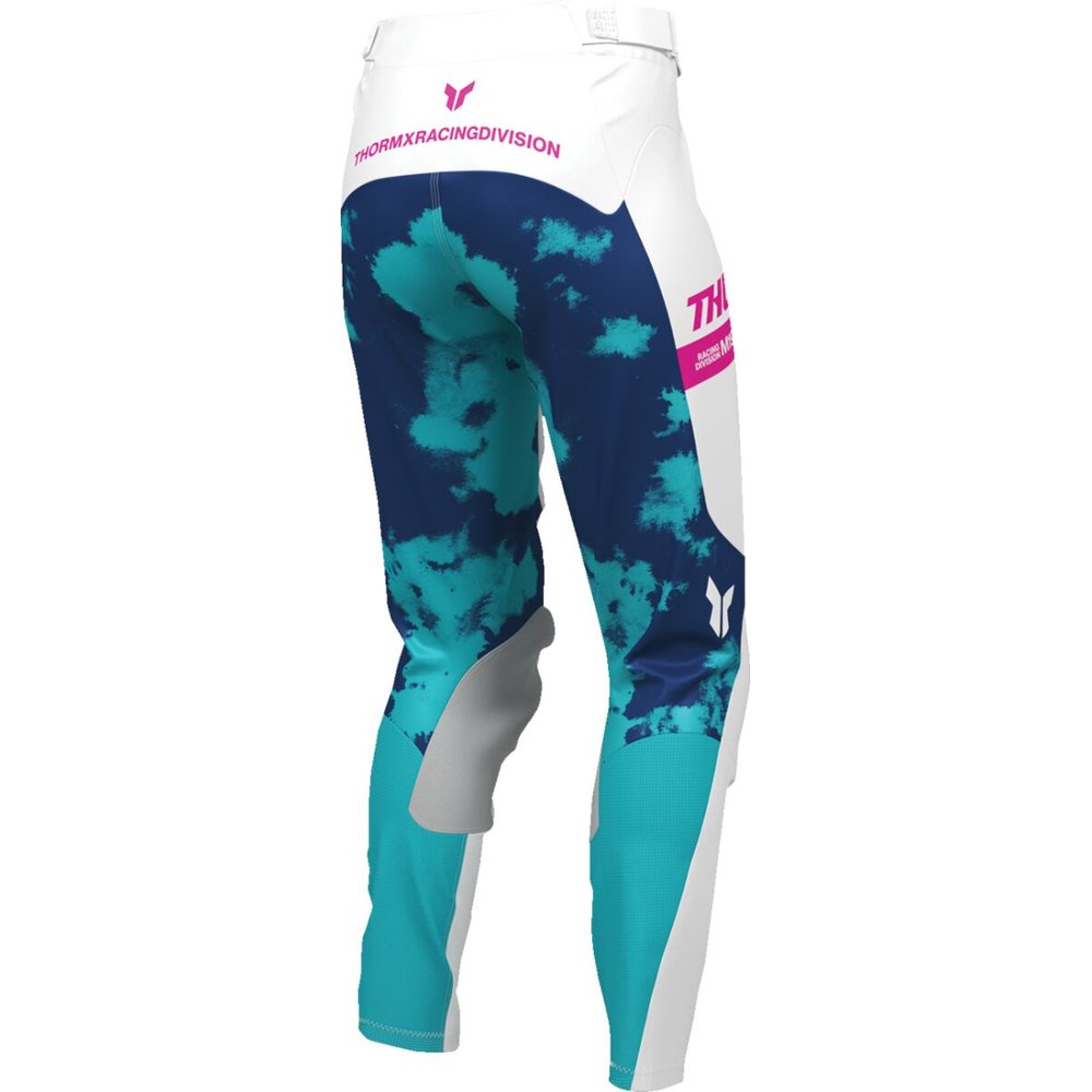 THOR Launchmode Bleach Frauen Motocross Hose weiss/Aqua blau