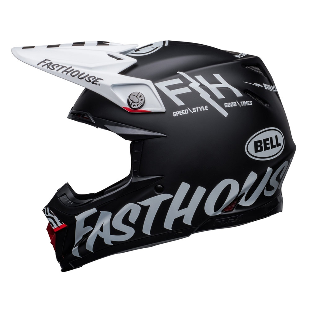 BELL Moto-9s Flex Fasthouse Crew Motocross Helm schwarz weiss