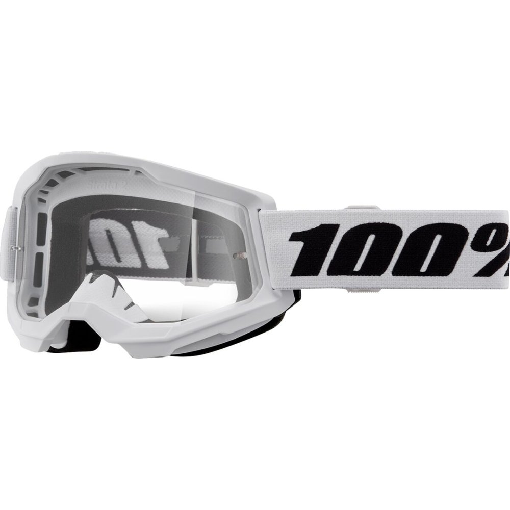 100% Strata 2 weiss Kinder Brille klar