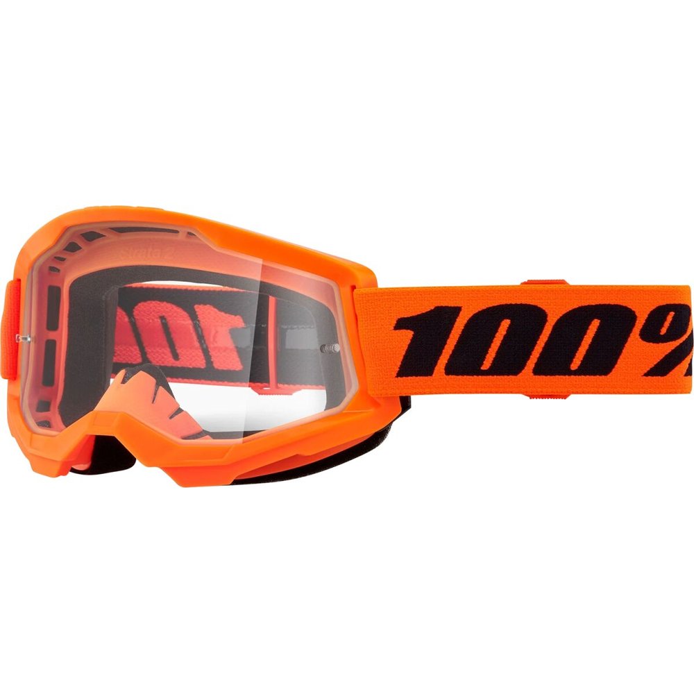 100% Strata 2 neon orange Brille klar