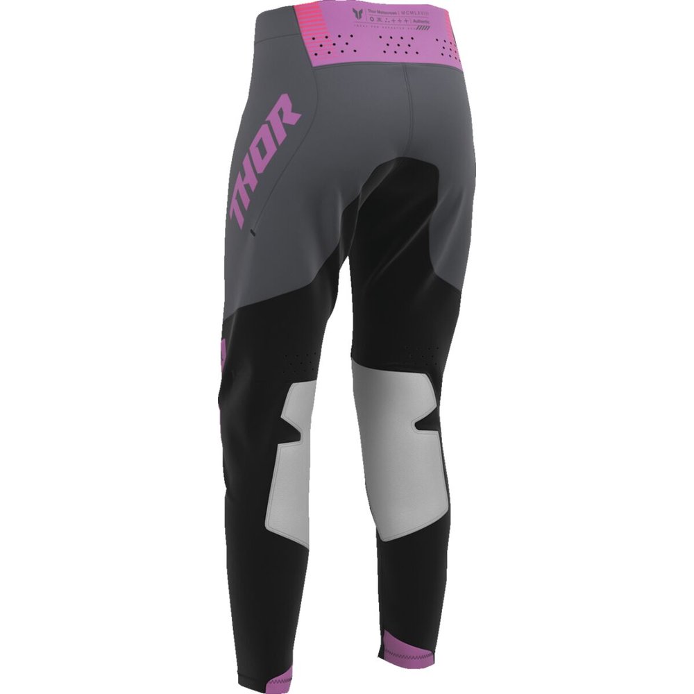 THOR Sportmode Velocity Frauen Motocross Hose schwarz/pink/dunkel grau