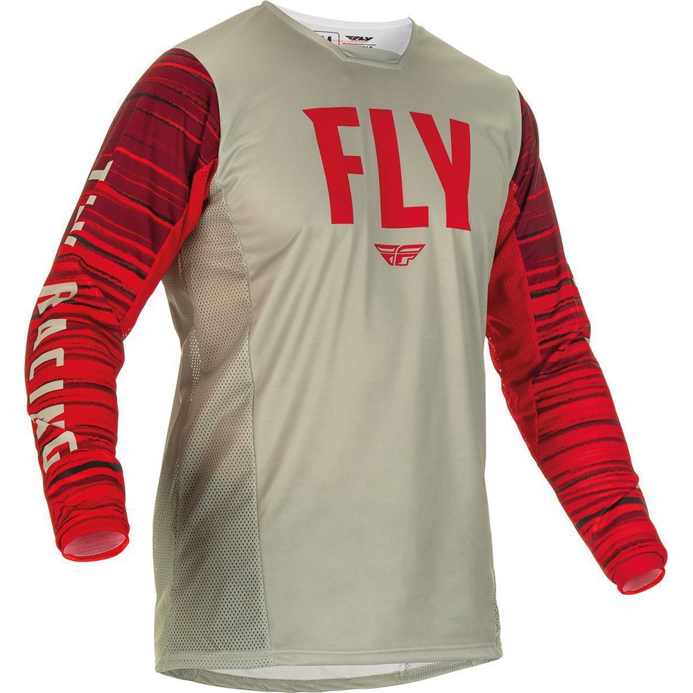 FLY Kinetic Wave MX MTB Jersey hell grau rot