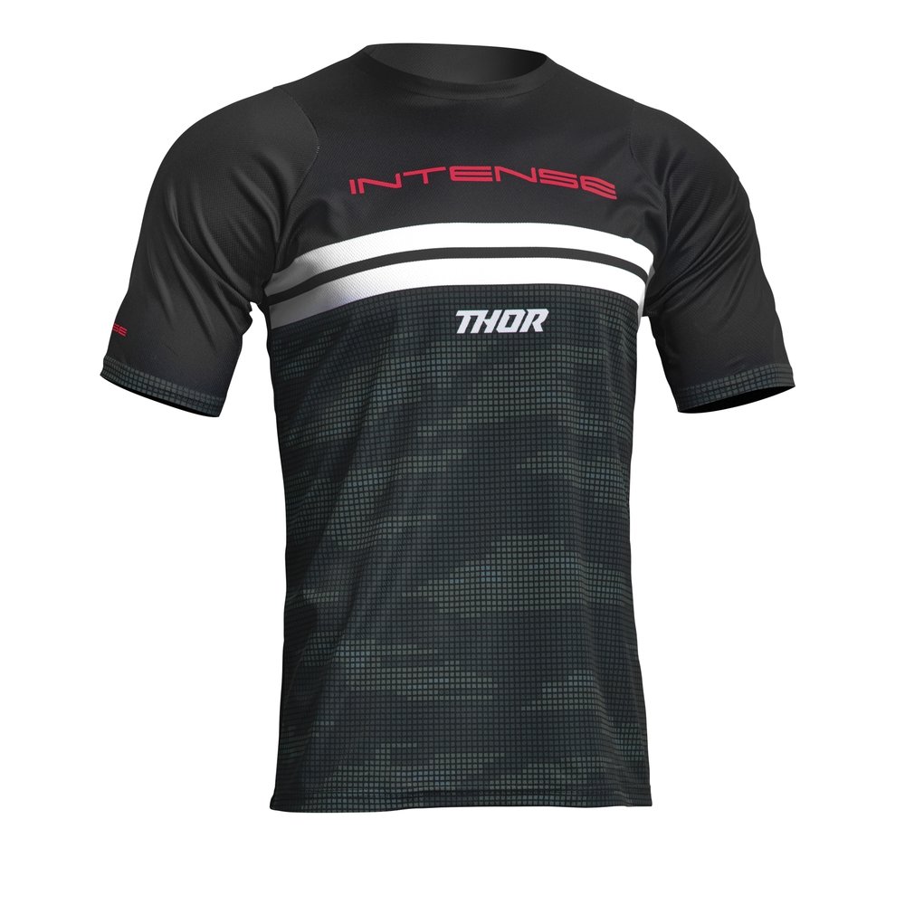 THOR Intense Decoy kurzärmliges MTB Jersey schwarz camo