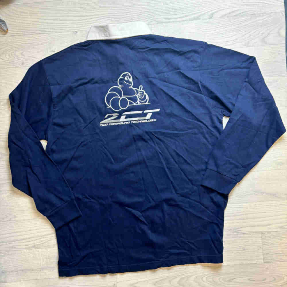 MICHELIN Longsleeve mit Kragen blau MICHELIN Longsleeve mit Kragen blau