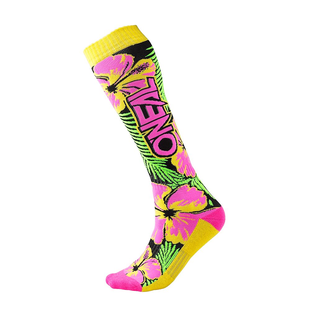 ONEAL PRO Island MX Socken pink grün gelb ONEAL PRO Island MX Socken pink grün gelb