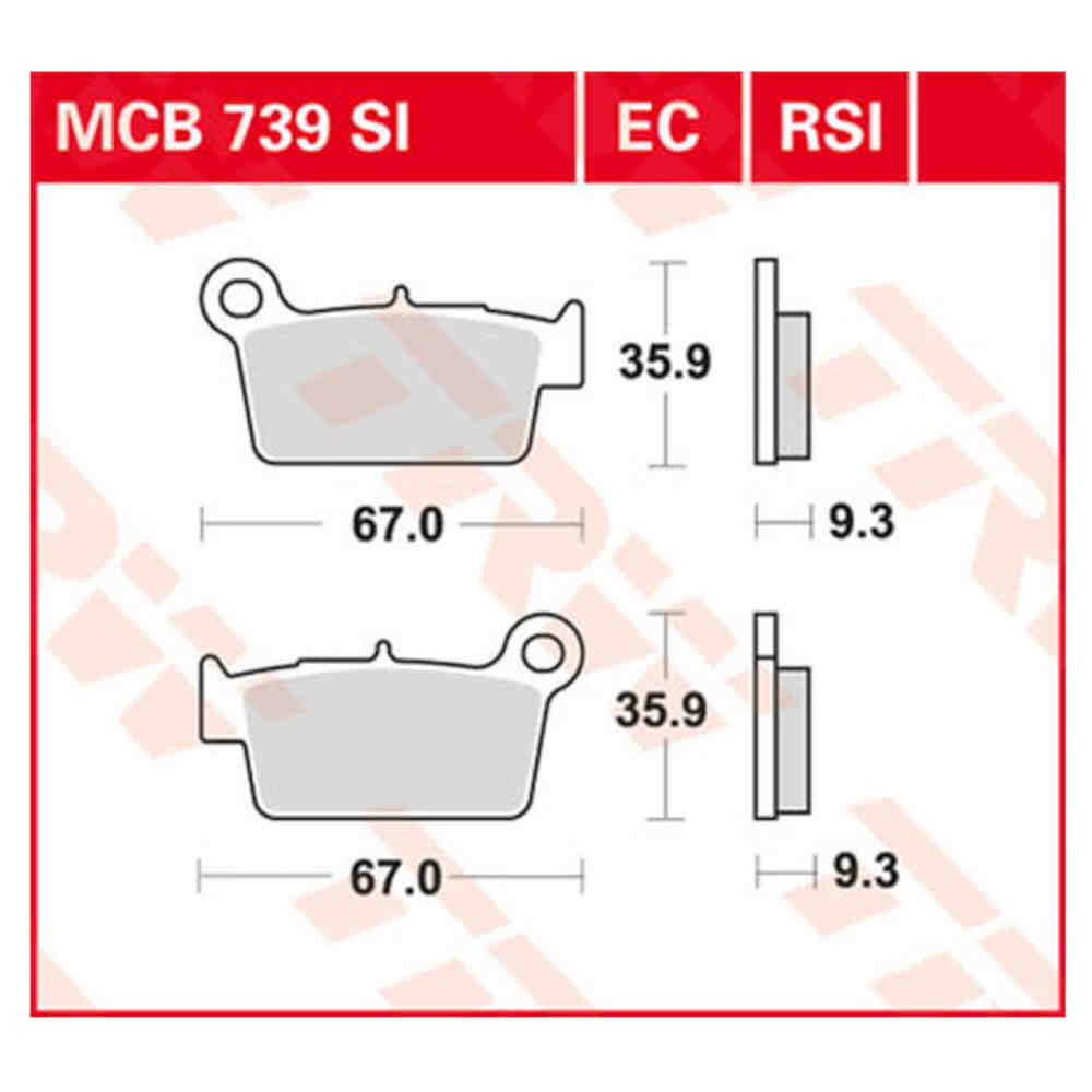 TRW Lucas EC-Series MCB739EC Keramik Bremsbelag-Satz