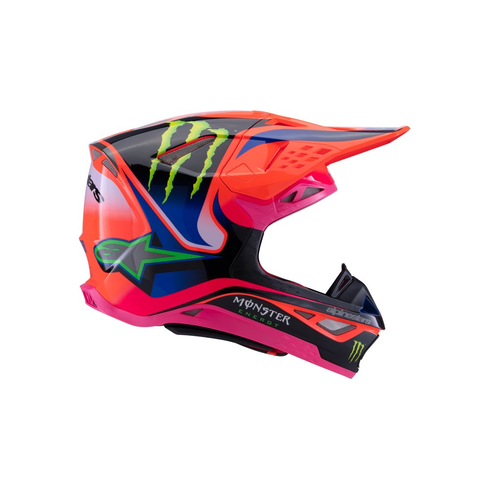 ALPINESTARS Supertech M10 Deegan Monster Motocross Helm orange lila pink ALPINESTARS Supertech M10 Deegan Monster Motocross Helm orange lila pink