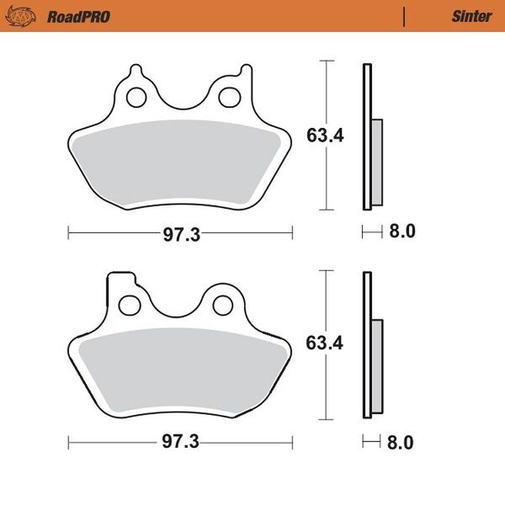 MOTO-MASTER Bremsbeläge Set Sinter vorne
