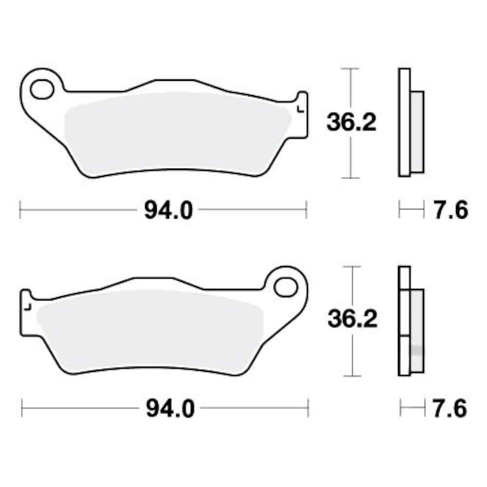TRW MCB648LC Bremsbelag-Satz Organic