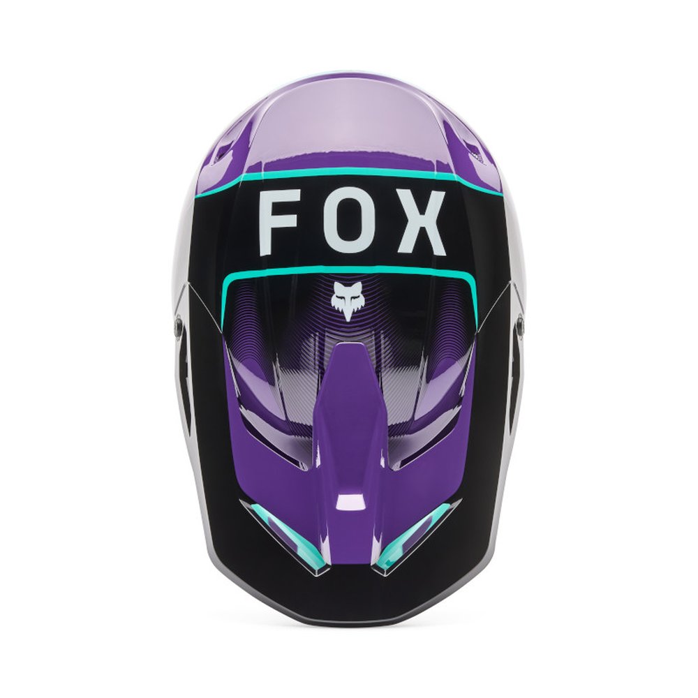 FOX V1 COLLECT Motocross Helm Lila/Türkis