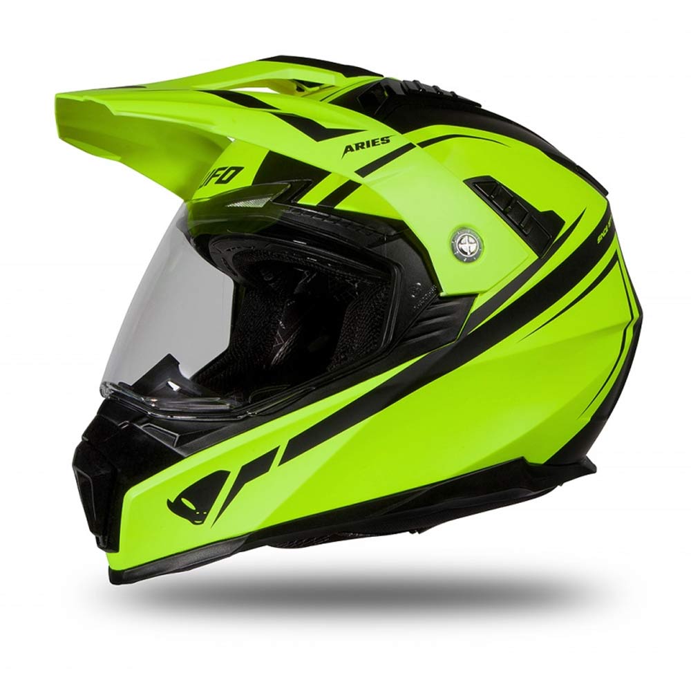 UFO Aries Adventure Helm schwarz neon gelb matt