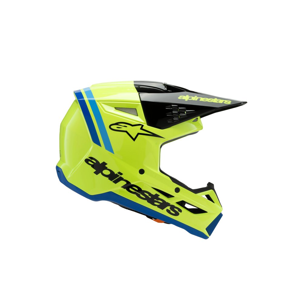 ALPINESTARS Supertech M3 Radium Youth Monster Kinder Motocross Helm gelb schwarz blau ALPINESTARS Supertech M3 Radium Youth Monster Kinder Motocross Helm gelb schwarz blau