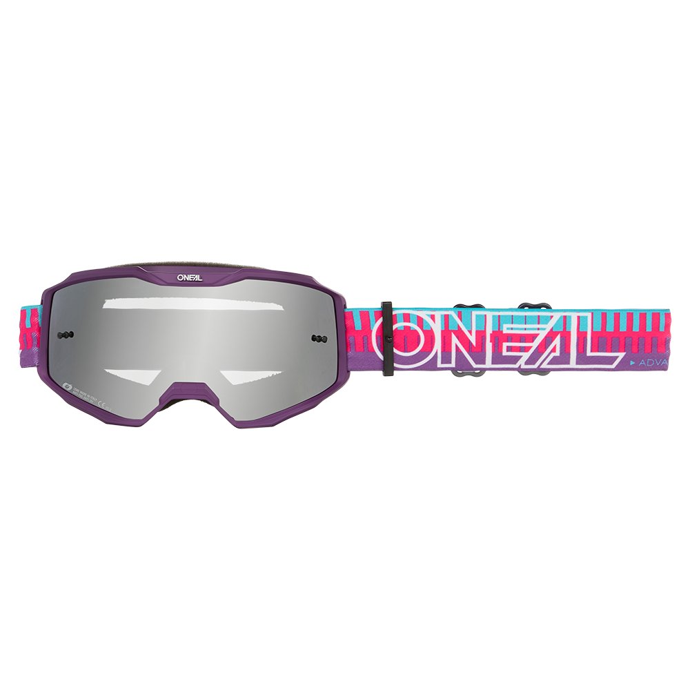 ONEAL B-10 Goggle Brille Striped pink/lila - silver mirror