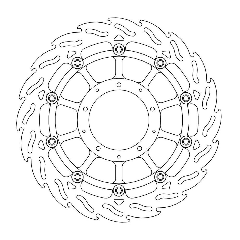 MOTO-MASTER Bremsscheibe Flame vorne rechts schwarz MOTO-MASTER Bremsscheibe Flame vorne rechts schwarz