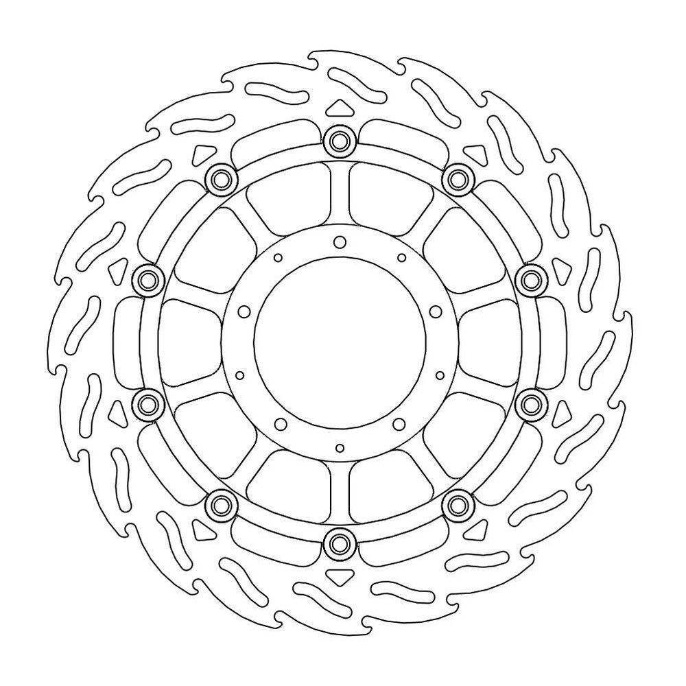 MOTO-MASTER Bremsscheibe Flame vorne rechts schwarz