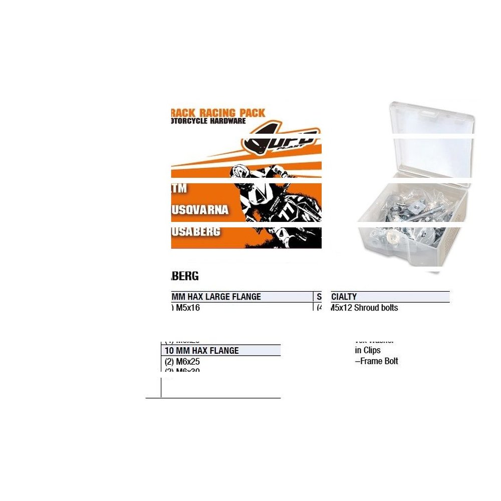 UFO Rennstreckenpaket Montagematerialsatz - KTM/Husqvarna/Husaberg