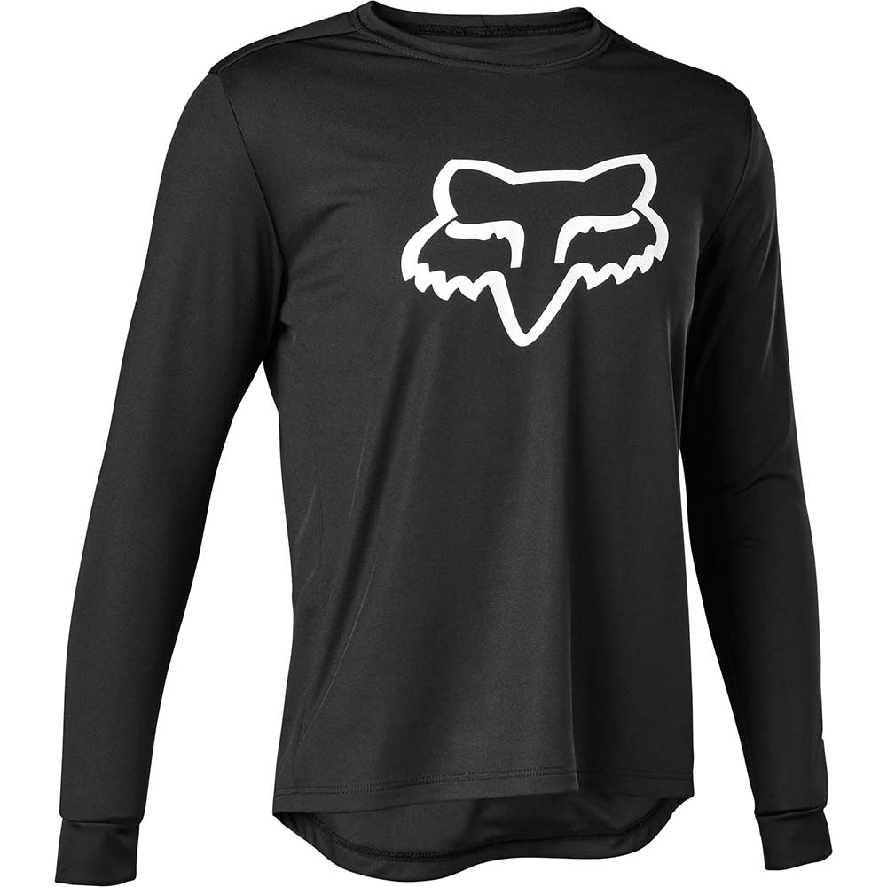 FOX Ranger Youth langärmliges MTB Jersey Kinder schwarz