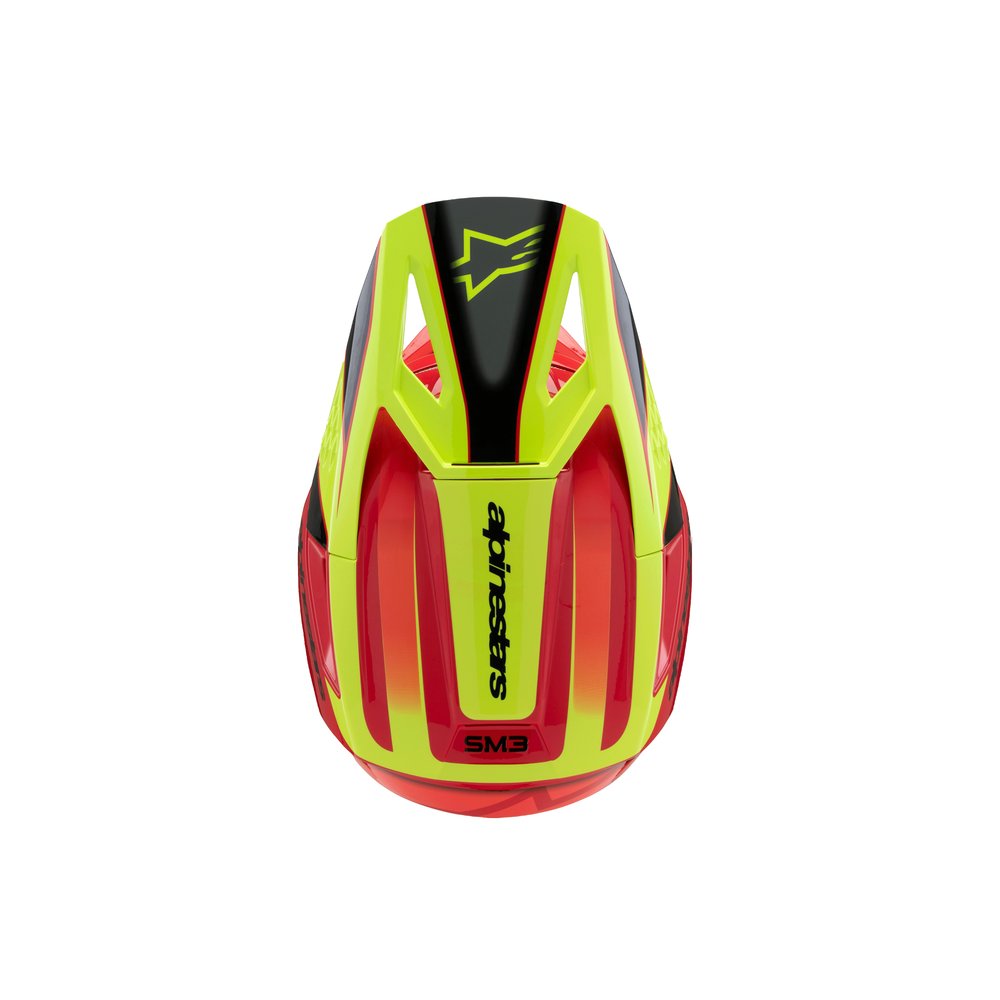 ALPINESTARS Supertech M3 Fray Youth Monster Kinder Motocross Helm rot gelb schwarz ALPINESTARS Supertech M3 Fray Youth Monster Kinder Motocross Helm rot gelb schwarz