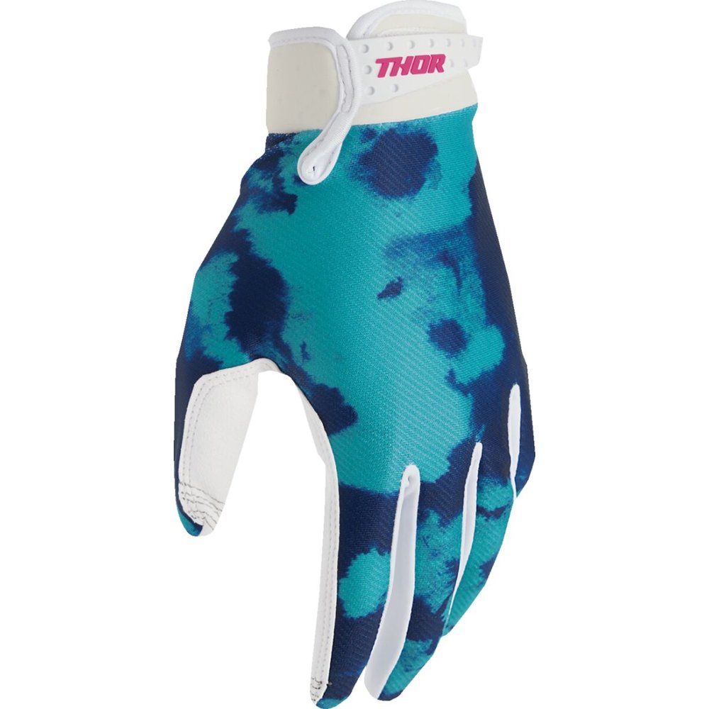 THOR Launchmode Bleach Youth Kinder Handschuhe weiss/Aqua blau