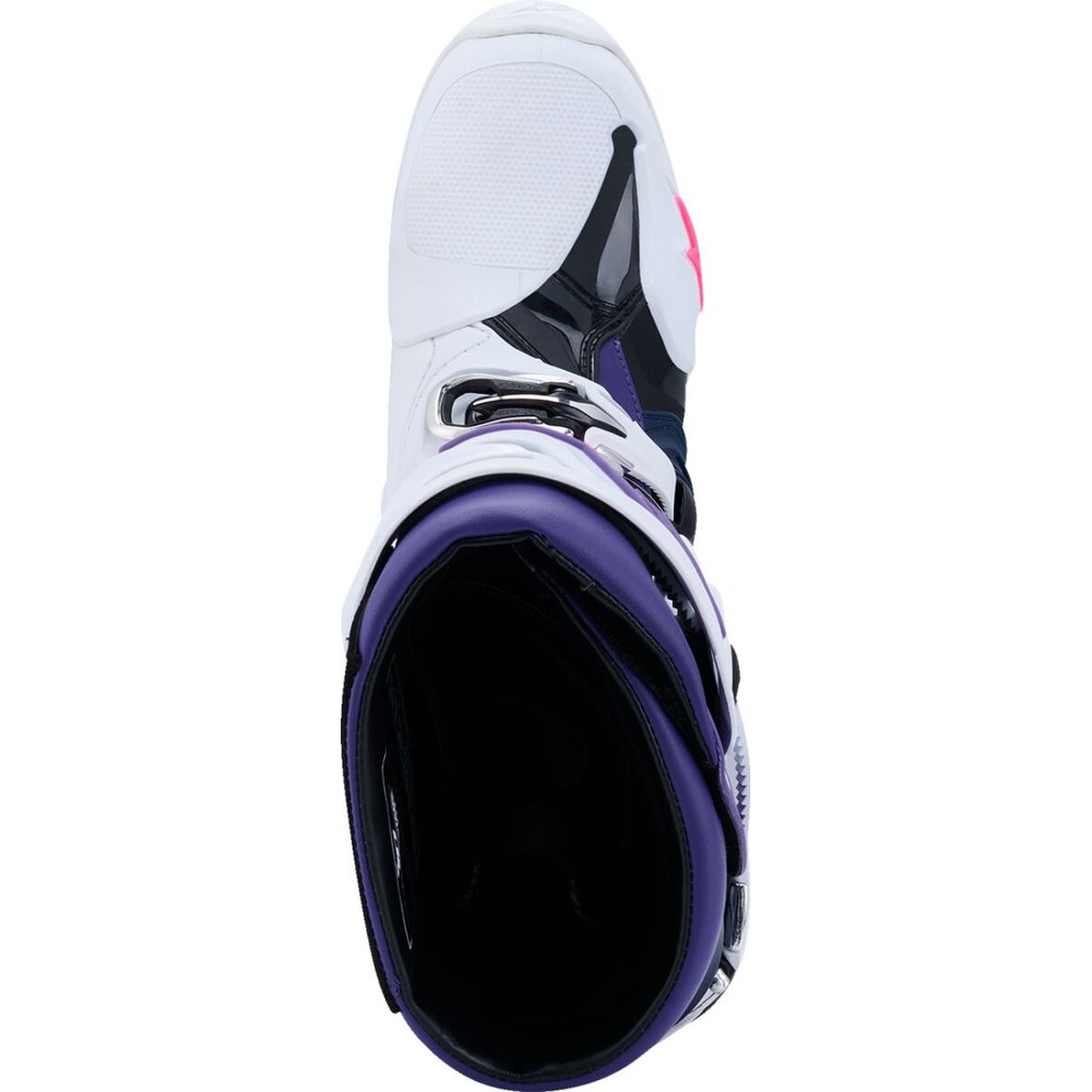 ALPINESTARS Tech 10 Motocross Stiefel weiss/violett/navy blau/neon pink