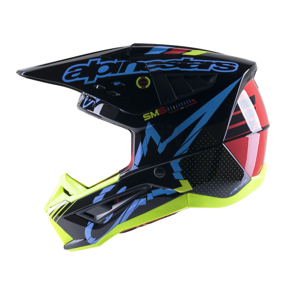 ALPINESTARS Supertech M5 Action Motocross Helm schwarz gelb ALPINESTARS Supertech M5 Action Motocross Helm schwarz gelb