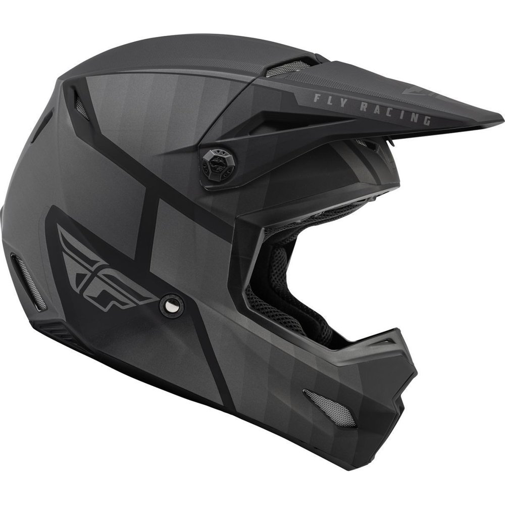 FLY Kinetic Drift Kinder Motocross Helm schwarz grau